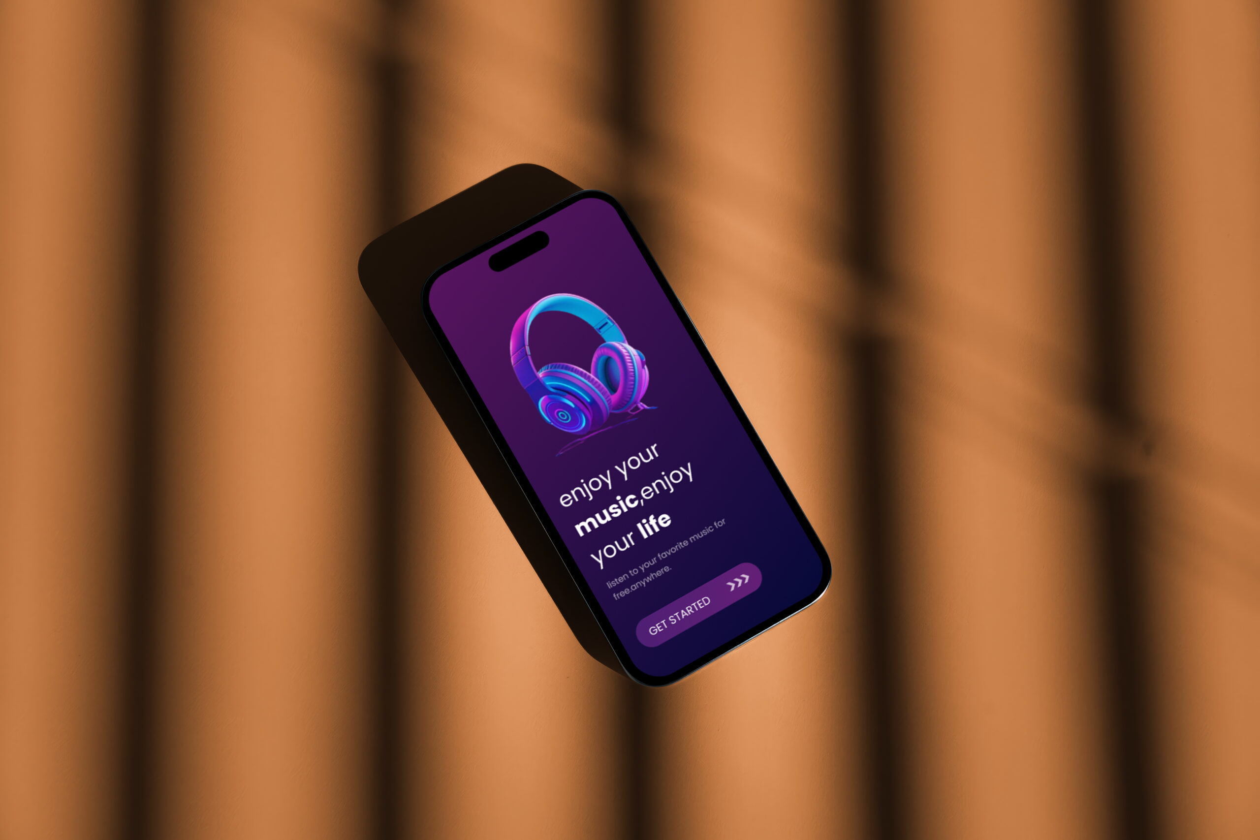 music app mockup